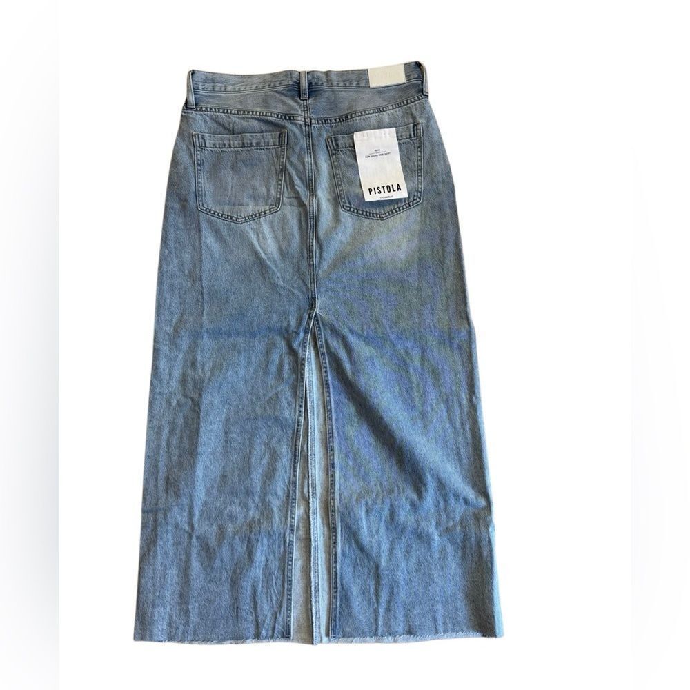 NWT PISTOLA Women's Raye Denim Maxi Skirt Size 30 - Picture 6 of 10